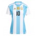 Argentina Lionel Messi #10 Replica Home Shirt Ladies Copa America 2024 Short Sleeve